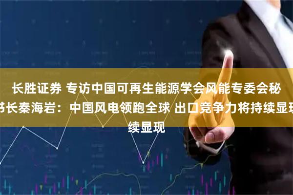 长胜证券 专访中国可再生能源学会风能专委会秘书长秦海岩：中国风电领跑全球 出口竞争力将持续显现